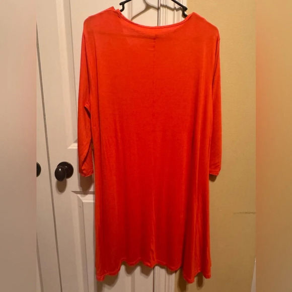 Simple Southern Orange 3/4 Sleeve Long Top Tunic Sz XL - Picture 8 of 11